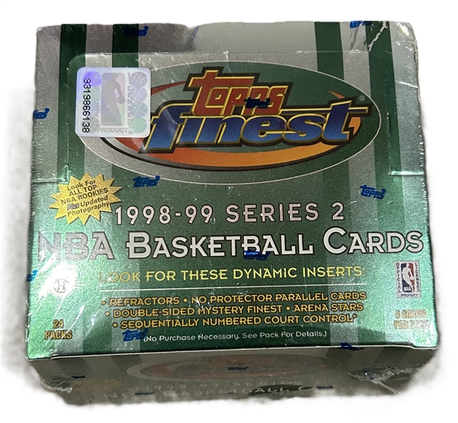 1998-99 Topps Finest Basketball Series 2 Factory Sealed Hobby Box w/ Potential Tim Duncan Rookies!