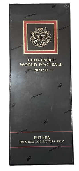 2021 Futera Unique World Football (Soccer) Factory Sealed Box w/ Possible Ronaldo, Messi, Mbappe, Pele & Others!