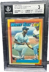 1990 Topps Frank Thomas Rookie Card w/ Rare No Name on Front Error! (BGS VG3) (BGS Encapsulated)