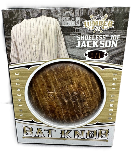 2024 Leaf Lumber Shoeless Joe Jackson Game Used Bat Knob 1/1 Trading Card