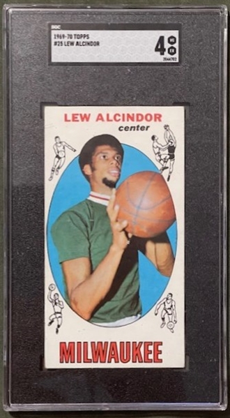 1969 Topps #25 Lew Alcindor Kareem Abdul Jabbar Rookie Card - SGC Graded VG-EX 4! (SGC Encapsulated)