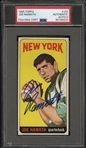 1969 Topps Joe Namath Signed #122 Rookie Card w/ Great Centering! - PSA MINT 9 Auto  (PSA Encapsulated)