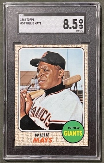 1968 Topps #50 Willie Mays Graded SGC NM-MT+ 8.5! (SGC Encapsulated)