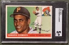 1955 Topps #164 Roberto Clemente  Rookie Card - SGC Graded EX 5 (SGC Encapsulated)