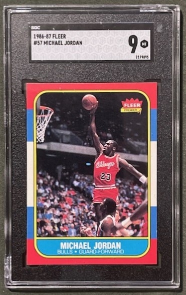 1986-87 Fleer Michael Jordan Rookie Card #57 - SGC Graded MT 9! (SGC Encapsulated)