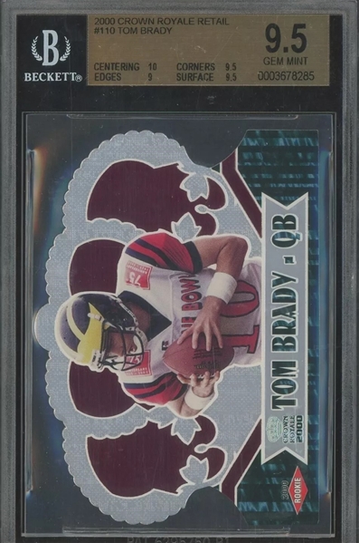 2000 Pacific Crown Royale Retail Red #110 Tom Brady Rookie Card - BGS MINT 9.5 (BGS Encapsulated)