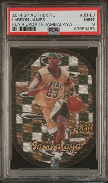 2014 SP Authentic #JB-LJ LeBron James Jambalaya PSA MINT 9  (PSA Encapsulated)