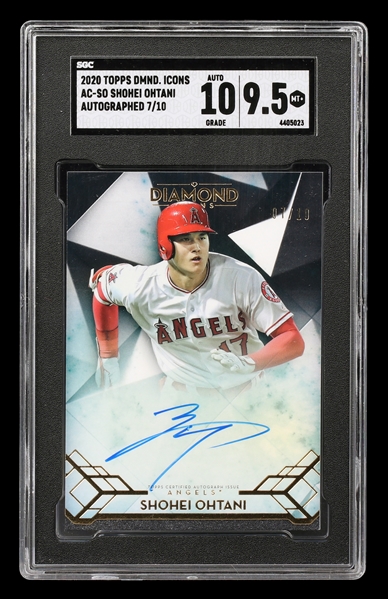 2020 Topps Diamond Icons Autographs Purple Shohei Ohtani signed #AC-SO (#7 of #10) MT+ 9.5, SGC 10 (Pop 1) (SGC Encapsulated)