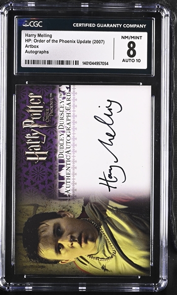 2007 Artbox Harry Melling Harry Potter and the Order of the Phoenix Update Autographs | English CGC NM/Mint 10 (CGC Encapsulated)