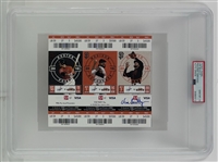 Vin Scully Signed Ticket Panel from Final Called Game & Series w/ Gem Mint 10 Auto! (PSA Encapsulated)