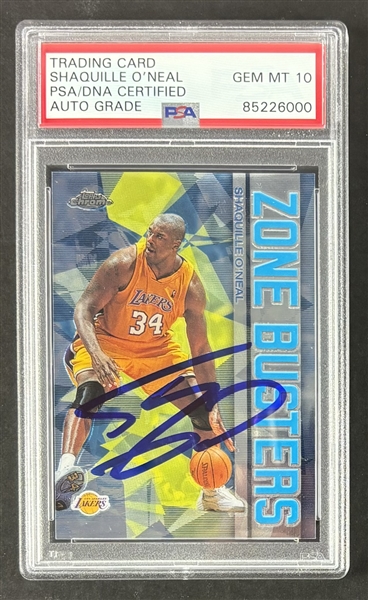 2003 Topps Chrome #ZB1 TC Shaquille ONeal Signed w/ GEM MINT 10 AUTO!  (PSA Encapsulated)