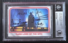 1980 Star Wars ESB #104 Dave Prowse & James Earl Jones Dual-Signed  Trading Card (Beckett/BAS Encapsulated)