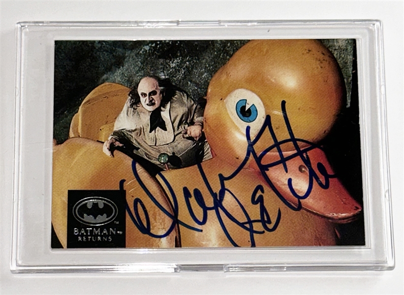 1992 Topps "Batman Returns" Danny DeVito Signed Trading Card #78 (Third Party/Guaranteed)