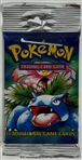 Sealed 1999 Pokemon Base Set Long Crimp Factory Sealed Pack w/ Venusaur Artwork 