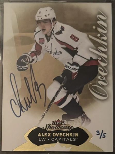 2014-15 Fleer Showcase Upper Deck Buy Back 2015 Alex Ovechkin Auto 3/5 (UDA) 