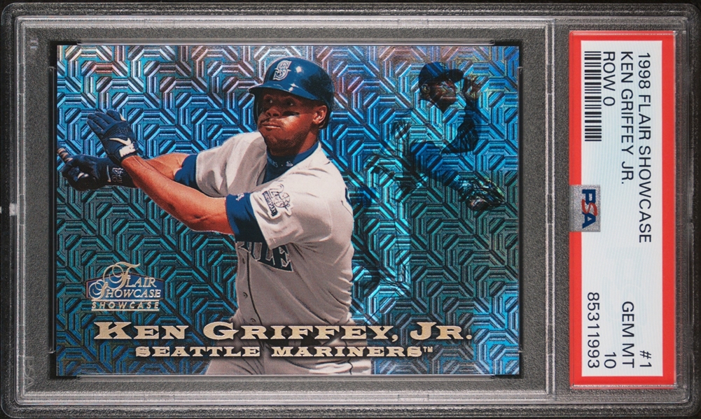 1998 Flair Showcase Row 0 /250 Limited Edition Ken Griffey Jr. Insert - PSA 10 POP 10!  (PSA Encapsulated)