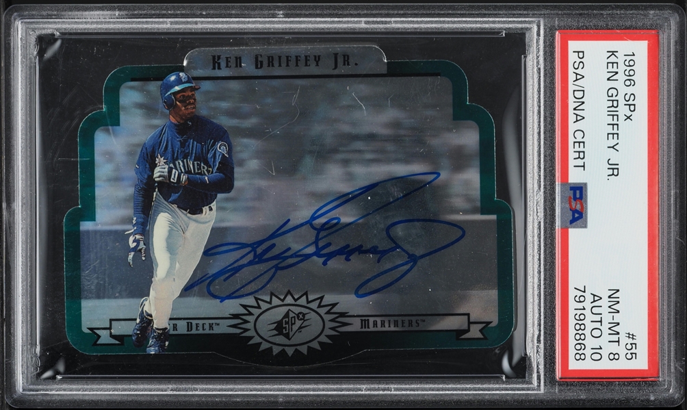 1996 SPx Ken Griffey Jr. Signed Trading Card - GEM MINT 10 Auto  (PSA Encapsulated)