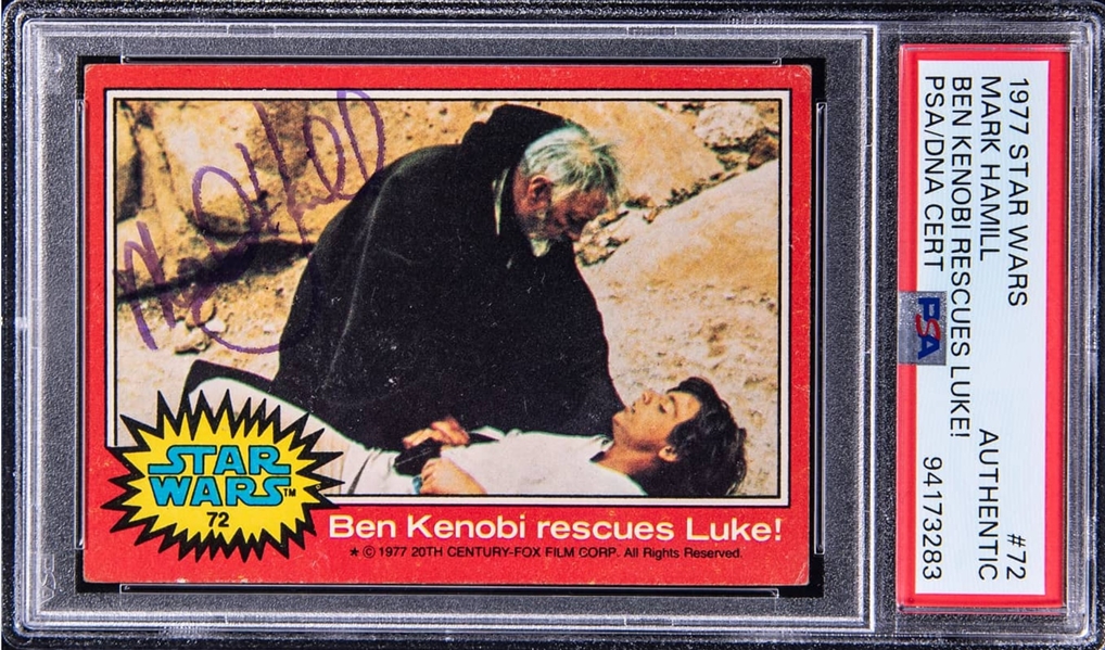 Mark Hamill Signed 1977 Star Wars Ben Kenobi Resues Luke! - PSA POP 1 Only Graded Example! (PSA Encapsulated)