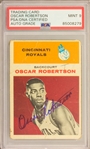 1961 Fleer #36 Oscar Robertson Signed  Rookie Trading Card w/ Mint 9 Auto!  (PSA Encapsulated)