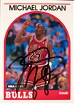 1989 Hoops Michael Jordan Signed Trading Card (Beckett/BAS LOA)