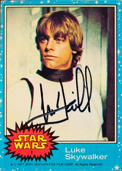 Mark Hamill Signed 1977 Star Wars #1 Trading Card (Beckett/BAS LOA)