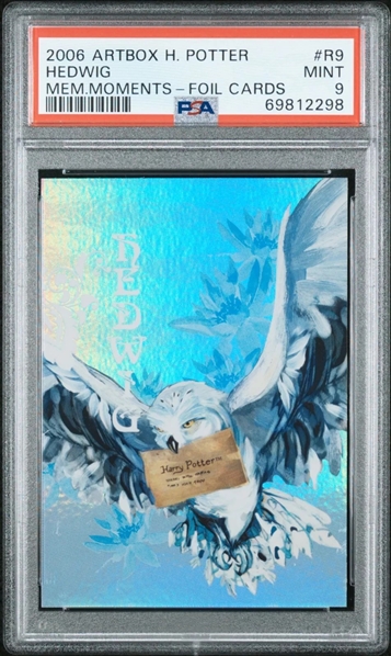 2006 Artbox Harry Potter Memorable Moments Foil #R9 Hedwig - PSA MINT 9 POP 1 (PSA Encapsulated)