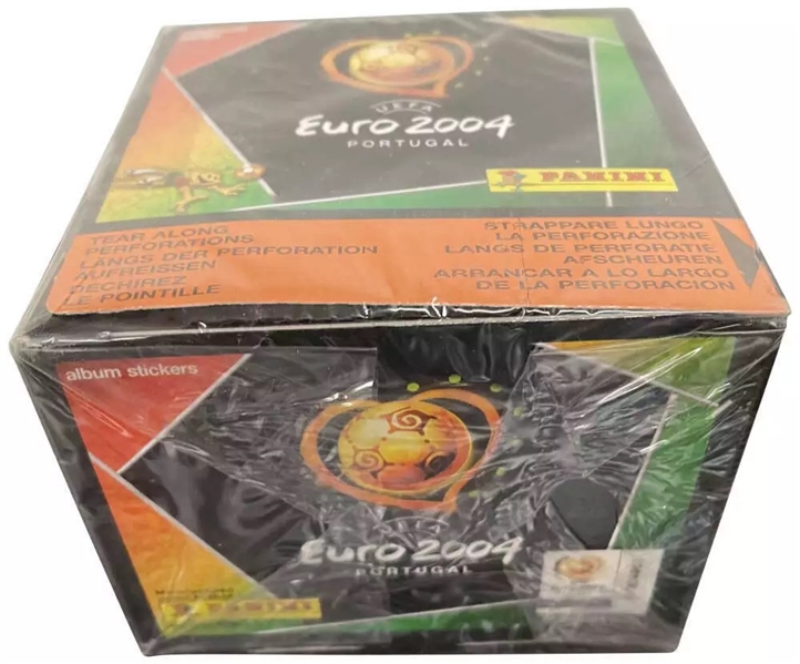 2004 Panini UEFA Euro Portugal Factory Sealed Sticker Box (50 Packs) w/ Possible Cristiano Ronaldo Rookie Cards!