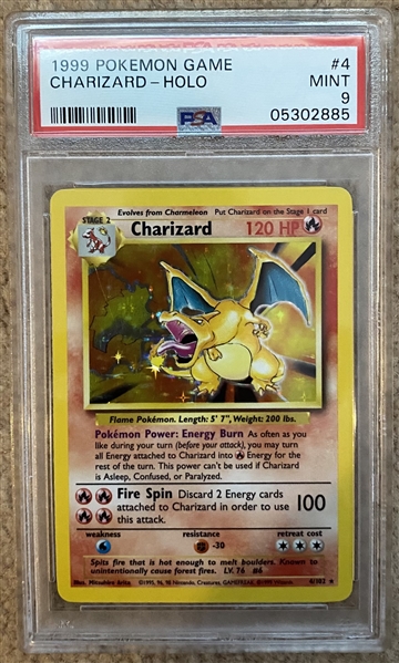 1999 Pokemon Base Set Charizard - MINT 9 (PSA/DNA)