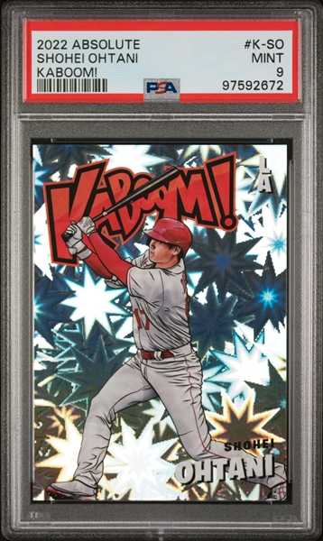 2022 Absolute Shohei Ohtani Kaboom! #K-SO Inset Card - Graded MINT 9 (PSA Encapsulated)