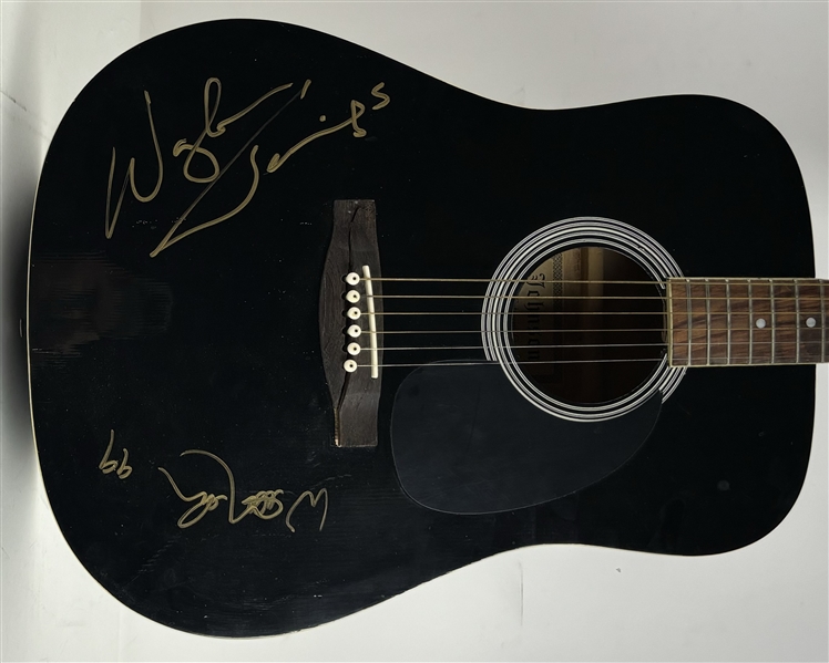 Willie Nelson & Waylon Jennings Signed Acoustic Guitar (Beckett/BAS LOA)