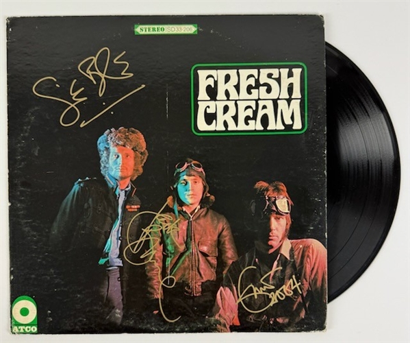 Cream Exceedingly Rare Vintage Group Signed "Fresh Cream" 1967 Debut Album (Epperson/REAL)