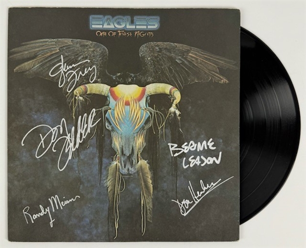 Eagles Group Signed “One of these Nights” Album Record (5 Sigs) (Roger Epperson/REAL Authentication)