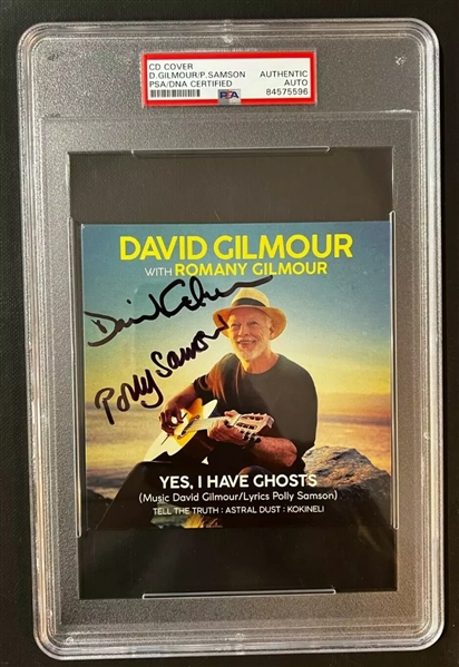 Pink Floyd: David Gilmour & Polly Samson Signed "Yes, I Have Ghosts" CD Cover (PSA/DNA Encapsulated)