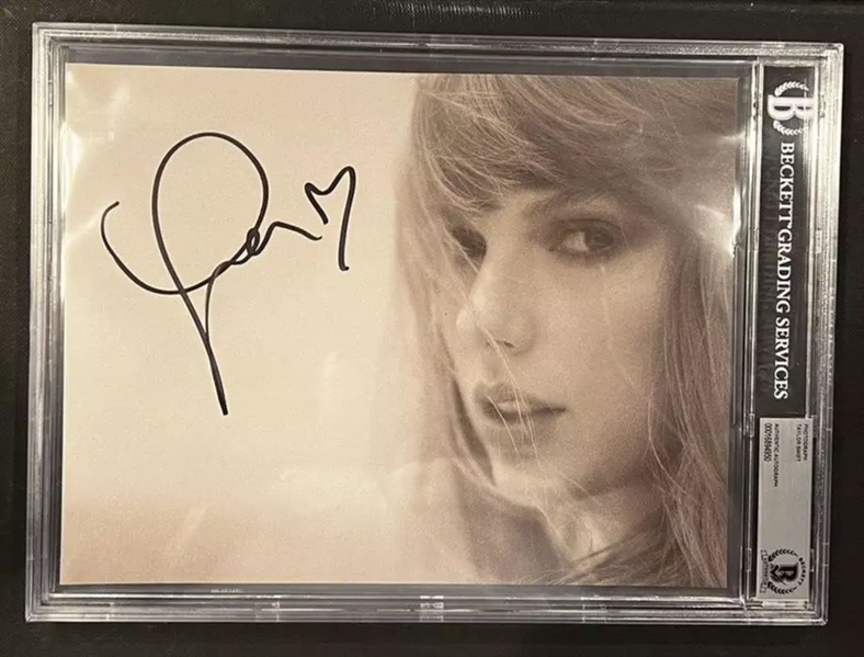 Taylor Swift Signed 8.5" x 11" Tortured Poets Photo (Beckett/BAS Encapsulated)