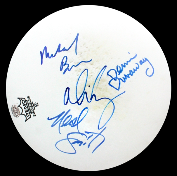 Alice Cooper Group Signed Concert Used Drumhead (ACOA)