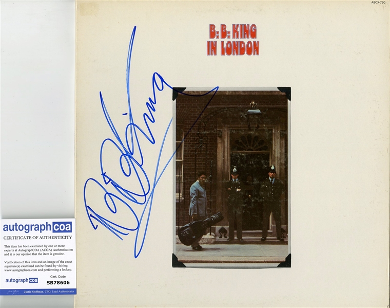 B.B. King In-Person Signed "In London" Record Album (ACOA)