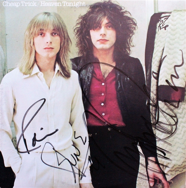 Cheap Trick Signed "Heaven Tonight" Album w/ 4 Signatures! (ACOA LOA)