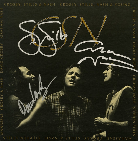 Crosby, Stills & Nash Group Signed CD 12" x 12" Box Set (ACOA)