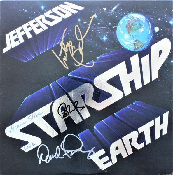 Earth: Group Signed "Jefferson Starship" Album Cover (4 Sigs)(ACOA)