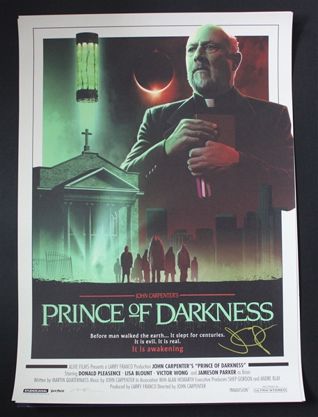 John Carpenter Signed Ltd. Ed. 14" x 18" "Prince of Darkness" Movie Poster (ACOA)