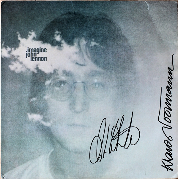 John Lennon: Voorman & White Signed "Imagine" Album Cover (ACOA)