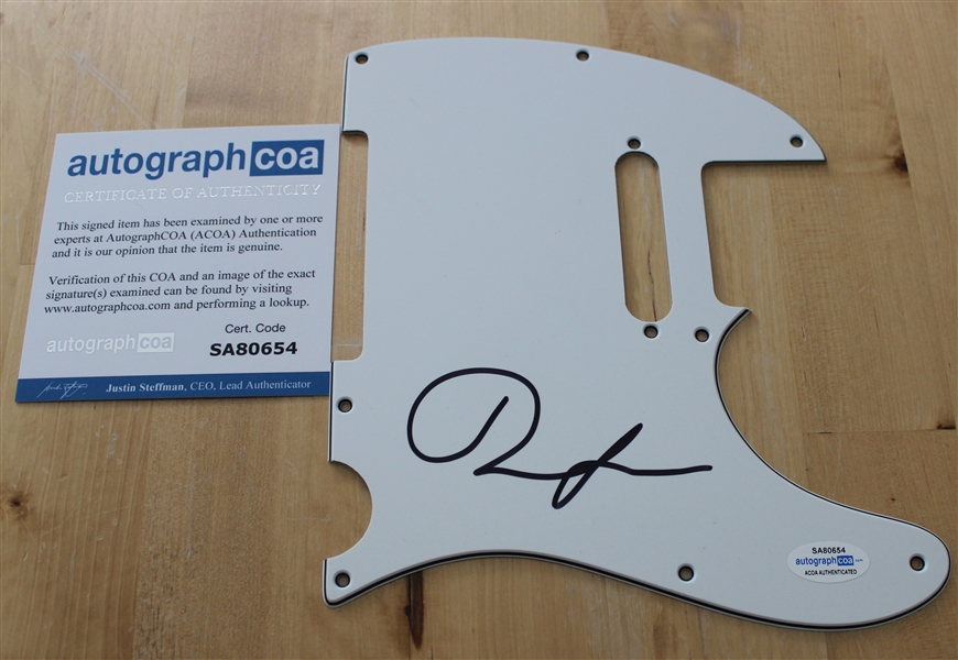 The Velvet Underground: John Cale Signed Telecaster Pickguard (ACOA)