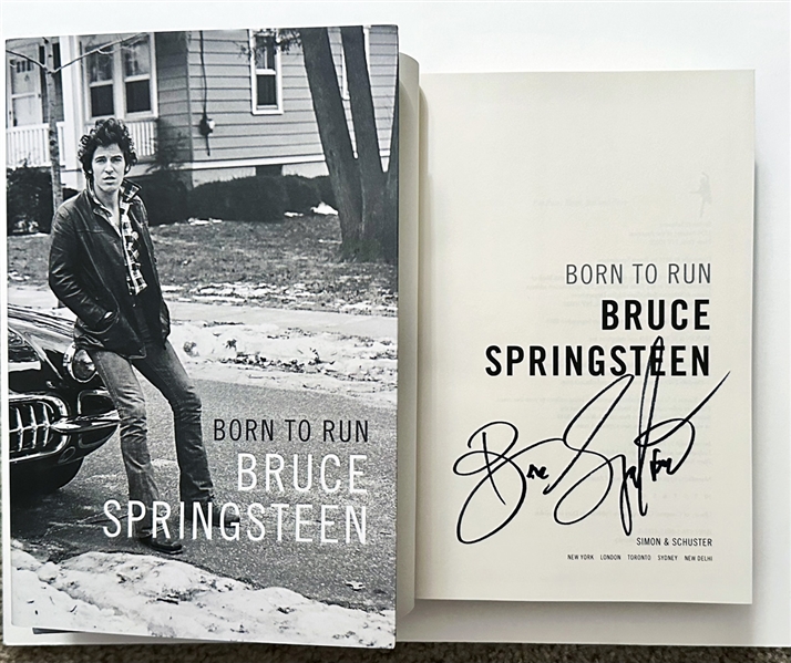 Bruce Springsteen Hand Signed "Born To Run" H/C Book in Pristine Condition!