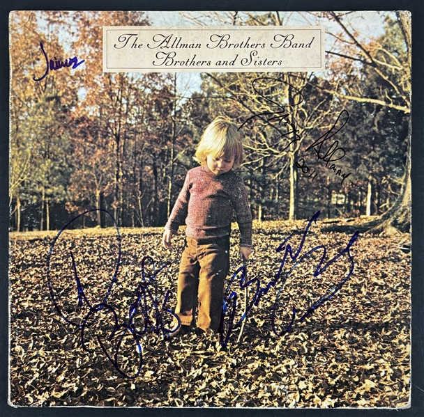 The Allman Brothers Band: Group Signed "Brothers and Sisters" Album Cover (4 Sigs)(Epperson/REAL LOA)