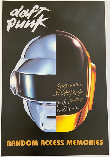 RARE Daft Punk Thomas Bangalter Guy-Manual Homem-Christo Signed 24" x 36" Promotional Poster (JSA LOA)(Ulrich Collection)