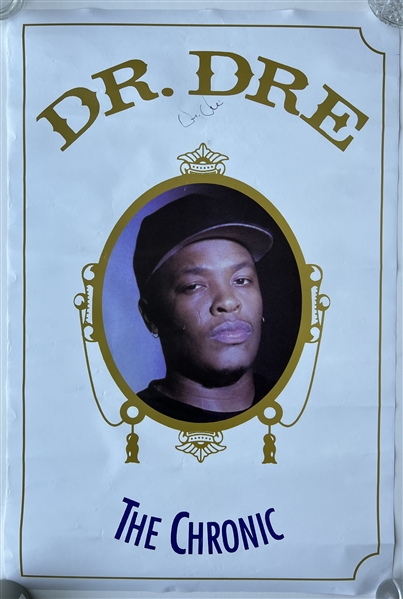 Dr. Dre Signed 24" x 36" "The Chronic" Poster (JSA LOA)(Ulrich Collection)