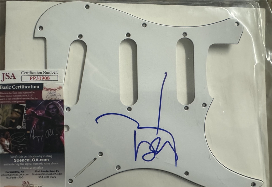 Johnny Depp Signed Strat Style Pickguard (JSA COA)(Ulrich Collection)