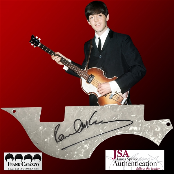 Paul McCartney Signed Hofner Bass Pickguard (JSA LOA)(Caiazzo LOA)(Ulrich Collection)