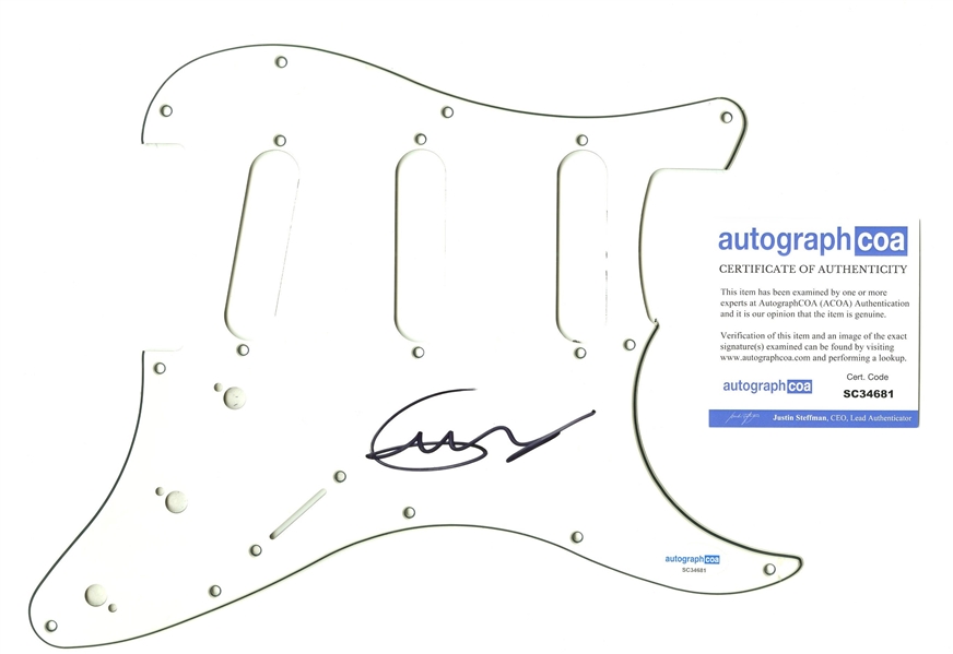 Queensryche: Geoff Tate Signed Strat Pickguard (ACOA)