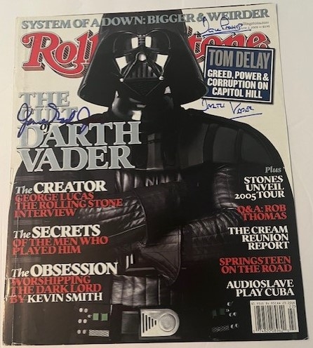 Star Wars: Dave Prowse & James Earl Jones Signed Rolling Stones Magazine Cover (Third Party Guaranteed)